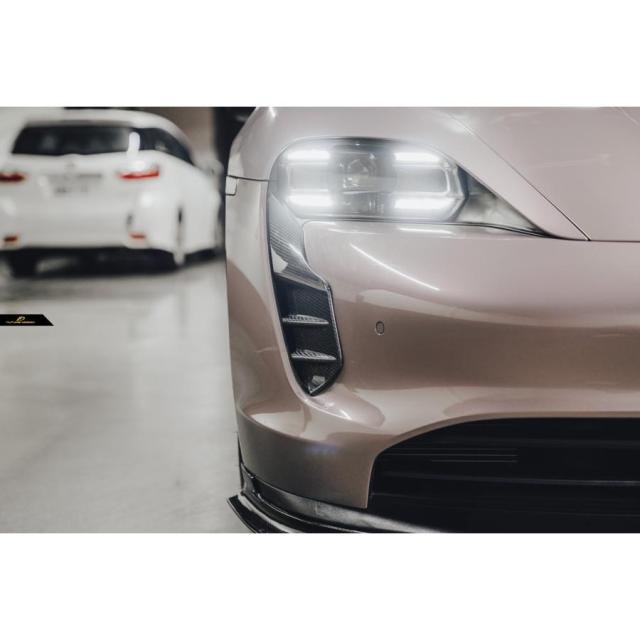 Porsche ポルシェ Taycan タイカン エアーベントカバー ガーニッシュ 本物Drycarbon ドライカーボン エアロ カスタム_1