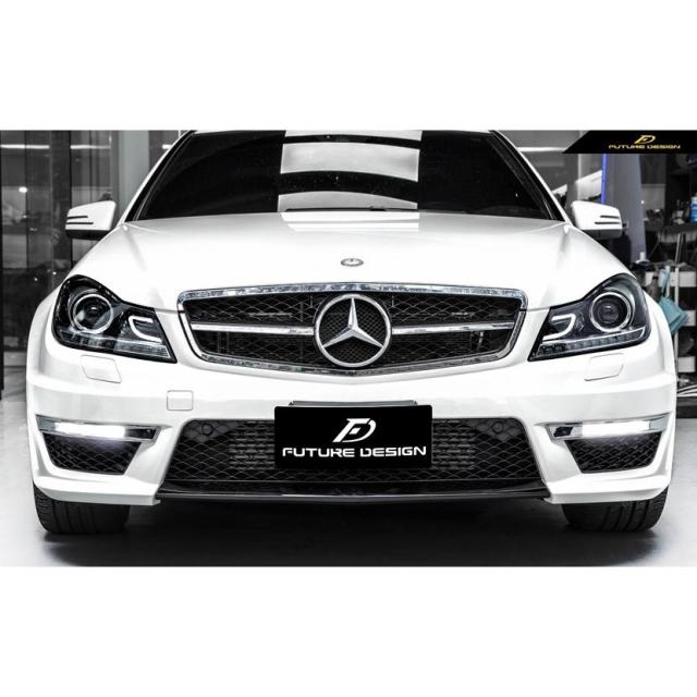 BENZ ベンツ AMG C63ルック Cクラス W204 後期車 フロントバンパー エアロ PPウレタン製 ディライト LEDの通販は