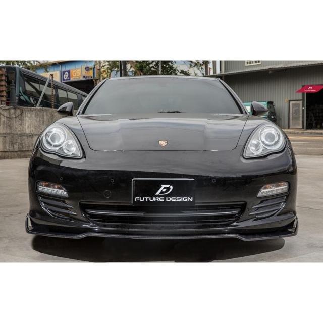 Porsche Panamera 970 パナメーラ フロントバンパー用カーボンリップスポイラー 本物DryCarbon ドライカーボン GT S_1