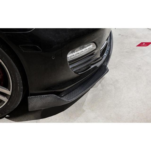 Porsche Panamera 970 パナメーラ フロントバンパー用カーボンリップスポイラー 本物DryCarbon ドライカーボン GT S_4