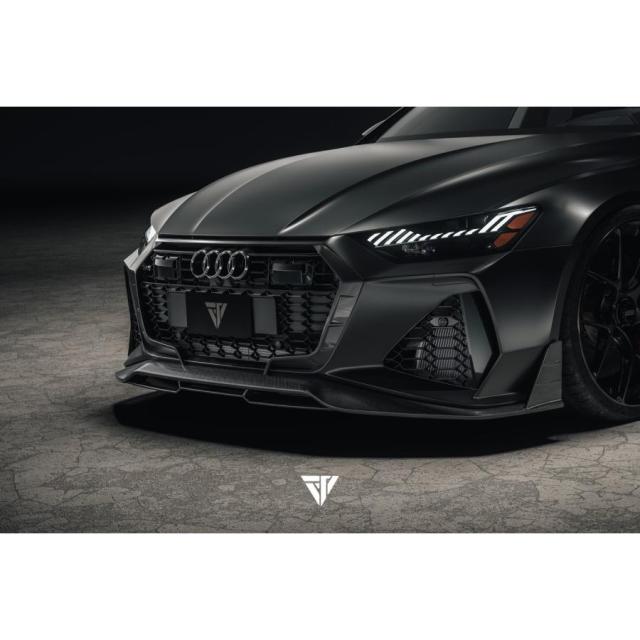 AUDI RS7 C8 フロント リップスポイラー 本物DryCarbon ドライカーボン エアロ カスタムの通販は