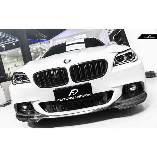 BMW 5シリーズ F10 セダン F11 ツーリング Mスポーツ フロントバンパー用リップスポイラー 本物カーボン Carbon パフォーマンス VORS スタイル