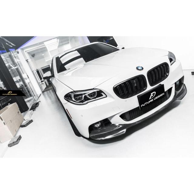 BMW 5シリーズ F10 セダン F11 ツーリング Mスポーツ フロントバンパー用リップスポイラー 本物カーボン Carbon パフォーマンス VORS スタイル_3