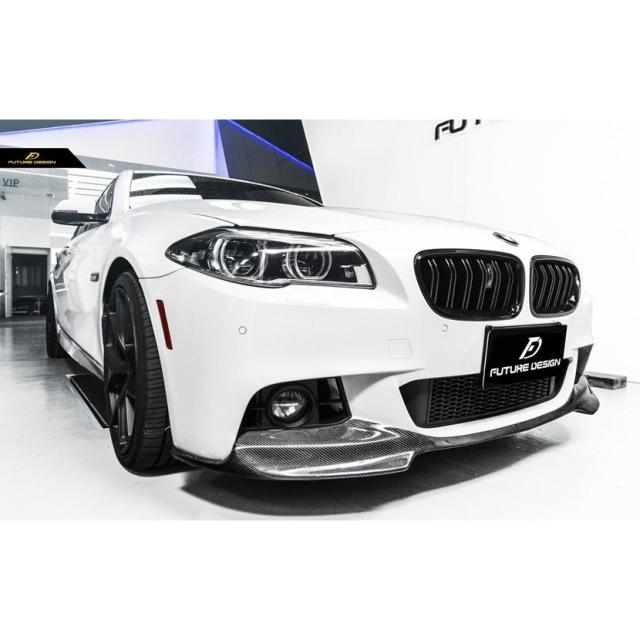 BMW 5シリーズ F10 セダン F11 ツーリング Mスポーツ フロントバンパー用リップスポイラー 本物カーボン Carbon パフォーマンス VORS スタイル_4