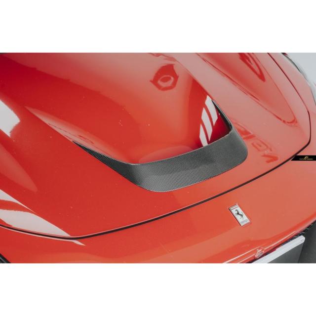 フェラーリ F8 フロント ボンネット エアインテーク カバー 本物DryCarbon ドライカーボン エアロ カスタムの通販は