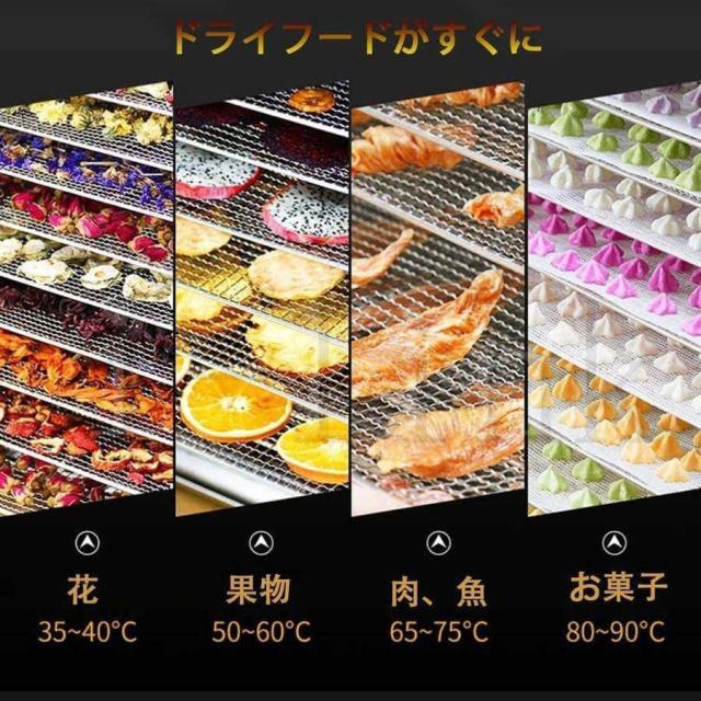 2022年 食品乾燥機 フードドライヤー 20層 タイマー機能付き ステンレス鋼製 智能温度制御 LCD 熱風循環ドライフルーツ ジャーキー 業務用 家庭用