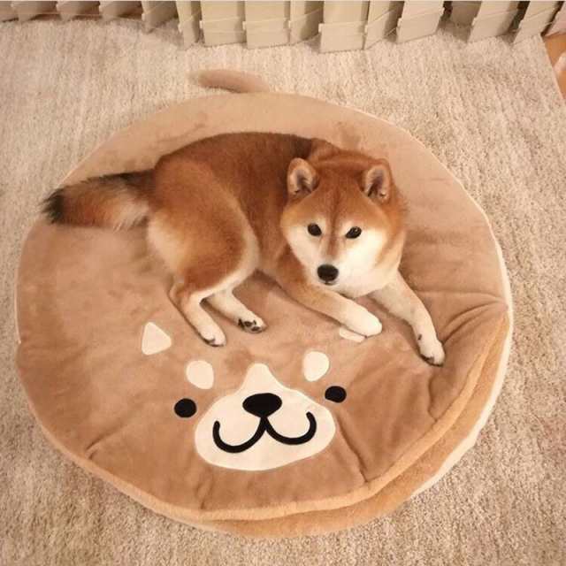 柴犬型 犬猫用ベッド クッション マット 暖かい ペットハウス 犬の巣