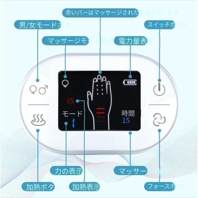 関節炎手根管鎮痛指のしびれのための電気電気ハンドマッサージャー