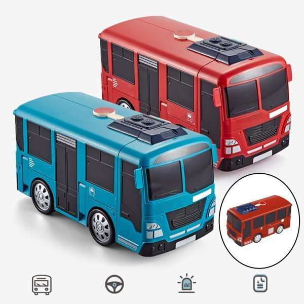 バスおもちゃ 知育玩具 変形 車 運転手 多機能車 ミニバス 子供 孫 