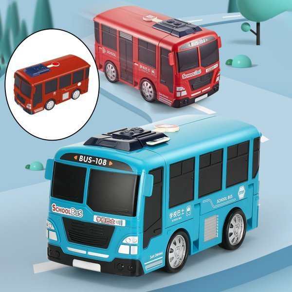 バスおもちゃ 知育玩具 変形 車 運転手 多機能車 ミニバス 子供 孫 