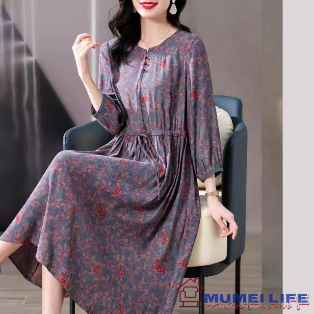 ギャザー 花柄 結婚式 服装 50代 叔母 女性 60代 ワンピース 上品 フォーマルドレス お食事会 顔合わせ 服装 40代 母親 お宮参り 70代 祖母 春秋の通販は