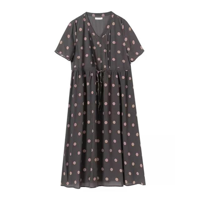 ギャザー ドット柄 結婚式ワンピース フォーマルドレス お食事会 両親 顔合わせ服装 お呼ばれ お見合い 50代 60代 70代 母親 祖母 甥 姪 シニアの通販は