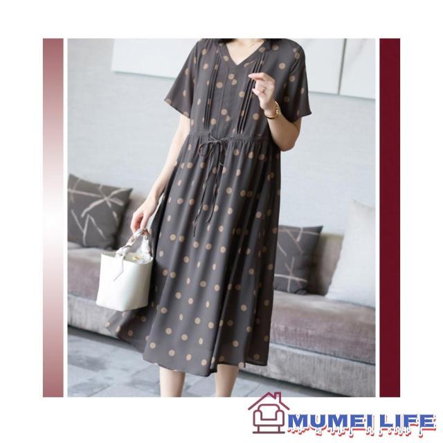 ギャザー ドット柄 結婚式ワンピース フォーマルドレス お食事会 両親 顔合わせ服装 お呼ばれ お見合い 50代 60代 70代 母親 祖母 甥 姪 シニアの通販は