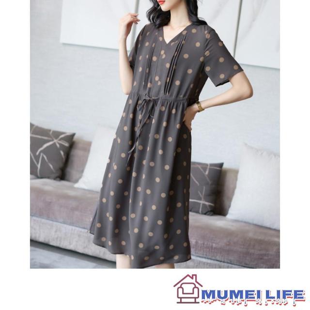 ギャザー ドット柄 結婚式ワンピース フォーマルドレス お食事会 両親 顔合わせ服装 お呼ばれ お見合い 50代 60代 70代 母親 祖母 甥 姪 シニアの通販は