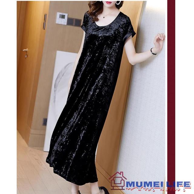 ベロア サック 結婚式ワンピース フォーマルドレス お食事会 両親 顔合わせ服装40代50代60代70代 お見合い 母親 叔母 祖母 姪 ぽっちゃり お呼ばれの通販は