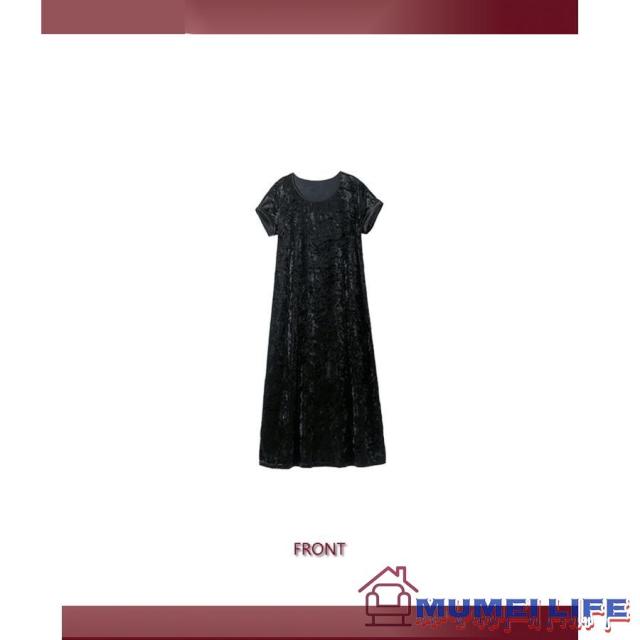 ベロア サック 結婚式ワンピース フォーマルドレス お食事会 両親 顔合わせ服装40代50代60代70代 お見合い 母親 叔母 祖母 姪 ぽっちゃり お呼ばれの通販は