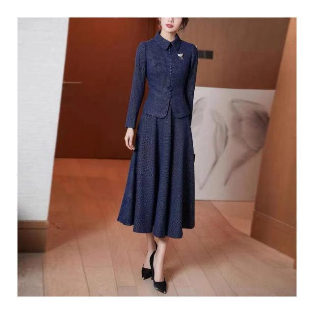 セットアップ フレア ロングスカート ジャケット フォーマル セレモニースーツ おしゃれ カジュアル 顔合わせ服装 50代 母親 60代 入学式 卒業式_1