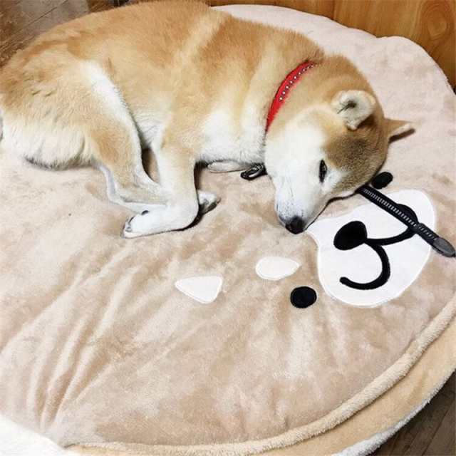 柴犬型 犬猫用ベッド クッション マット 暖かい ペットハウス 犬の巣