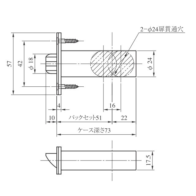 美和ロック ZLT901 CB ブロンズ 丸座 空錠 MIWA ゼルタ カギ無し 室内