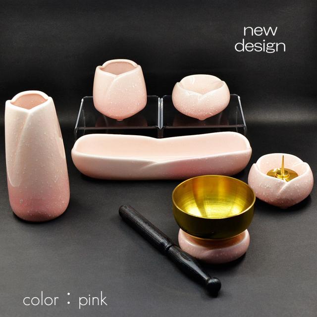 仏具セット せともの 003 ピンク ミニ仏壇 家具調仏壇用 創価学会用仏具 SGI SOKAの通販は 12,434円