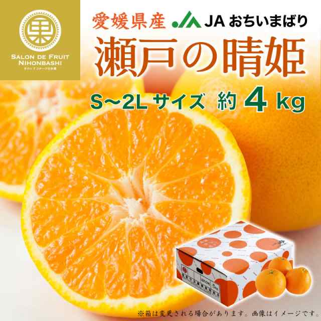 予約 2023年12月1日-1月15日の納品] 瀬戸の晴姫 約4kg 愛媛県産 はれ