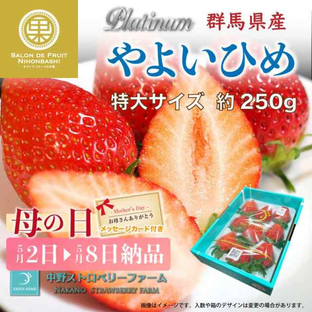 予約 2023年2月1日-2月28日の納品] プラチナムやよいひめ 6-12粒 約250g 群馬県産 DX 化粧箱 上級品 いちご 通販の【公式】 