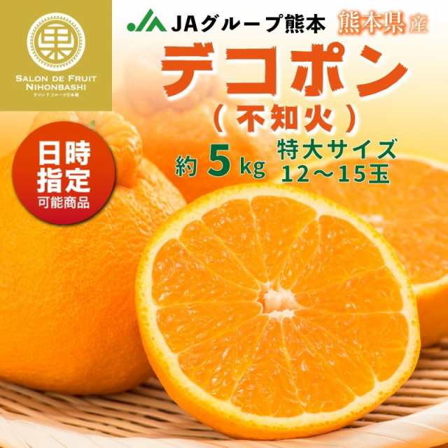 マーケット　au　デコポン　PAY　予約　5kg　12-15玉　マーケット店　冬ギフトの通販はau　au　お年賀　熊本県産　特大　2024年1月1日必着]　お正月必着指定　JA熊本うき　約　サロンドフルーツ　PAY　御年賀　PAY　マーケット－通販サイト