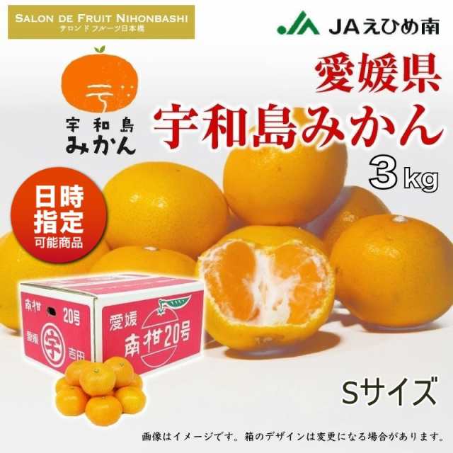 PAY　マーケット店　南柑20号ミカン　予約　産地箱　au　宇和島みかん　サロンドフルーツ　うわじま　産地箱　デイリー　マーケット　PAY　2024年1月1日必着]　お正月必着指の通販はau　早生　au　愛媛県　S　約3kg　マーケット－通販サイト　レギュラー　PAY