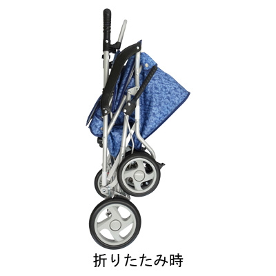 島製作所 マーチA 軽量アルミ スタンダードタイプのお洒落なシルバーカー大容量 便利な2つのバッグ 外出サポート 歩きやすい 折畳める 座れる おしゃれ 小柄 折りたたみ 介護福祉サービス高齢者デイサービスシニア送料無料_2