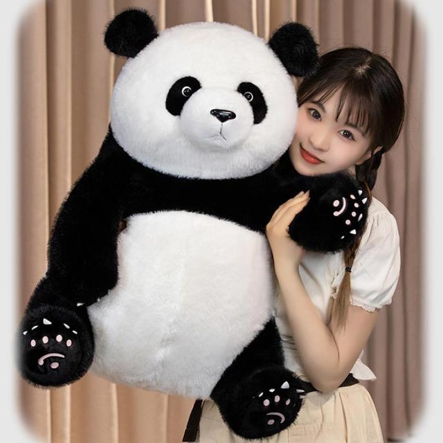 リアル パンダ ぬいぐるみ panda ぱんだ 抱き枕 本物そっくり ペット 70cm 動物 おもちゃ ふわふわ  かわいい 萌え萌え 癒し系 お祝い 装飾 彼女 子供 プレゼントの通販は
