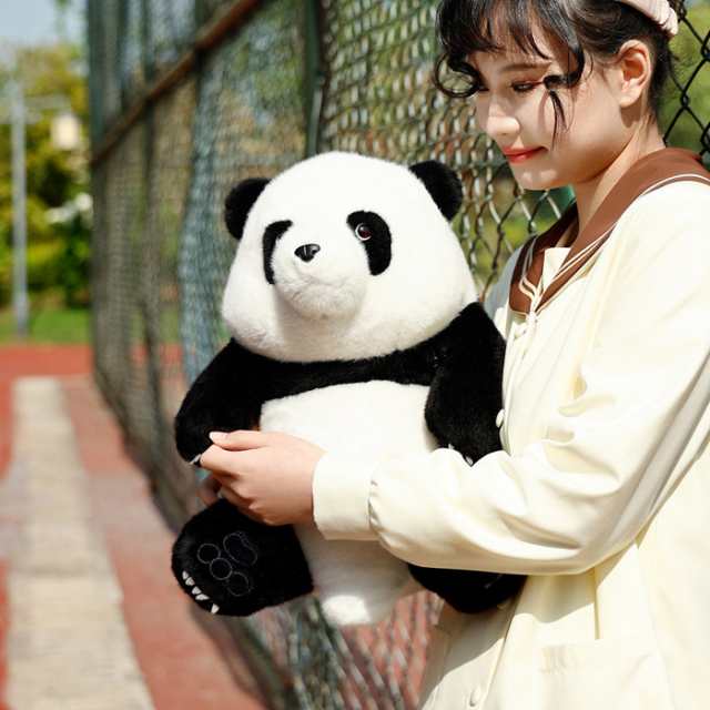 リアル パンダ ぬいぐるみ panda ぱんだ 抱き枕 本物そっくり ペット 40cm 動物 おもちゃ ふわふわ かわいい 萌え萌え　癒し系 お祝い