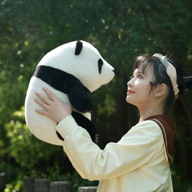 リアル パンダ ぬいぐるみ panda ぱんだ 抱き枕 本物そっくり ペット 40cm 動物 おもちゃ ふわふわ かわいい 萌え萌え　癒し系 お祝い
