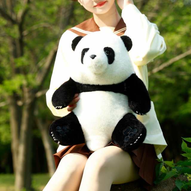 リアル パンダ ぬいぐるみ panda ぱんだ 抱き枕 本物そっくり ペット 40cm 動物 おもちゃ ふわふわ かわいい 萌え萌え　癒し系 お祝い