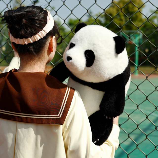 リアル パンダ ぬいぐるみ panda ぱんだ 抱き枕 本物そっくり ペット 40cm 動物 おもちゃ ふわふわ かわいい 萌え萌え　癒し系 お祝い