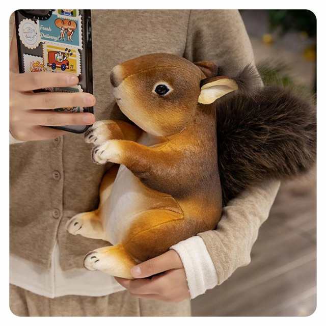 ぬいぐるみ リス リアル りす 栗鼠 かわいい 動物おもちゃ 本物