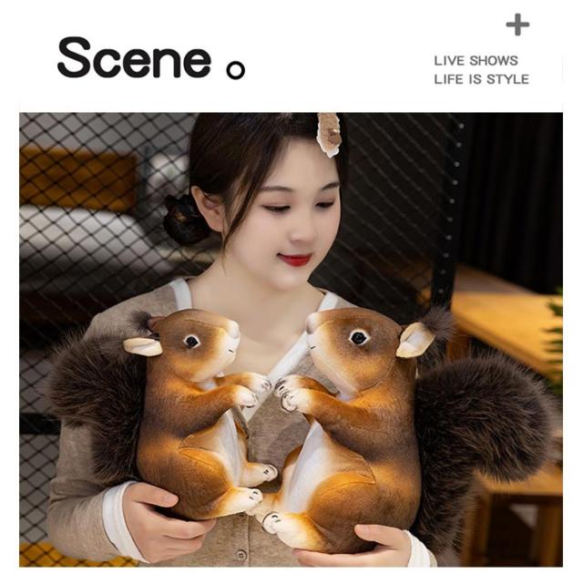 ぬいぐるみ リス リアル りす 栗鼠 かわいい 動物おもちゃ 本物