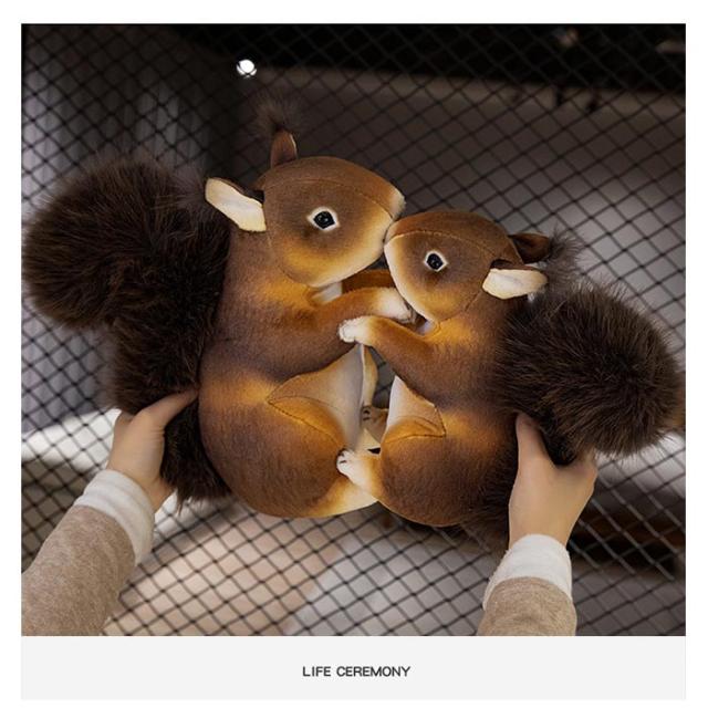 ぬいぐるみ リス リアル りす 栗鼠 かわいい 動物おもちゃ 本物