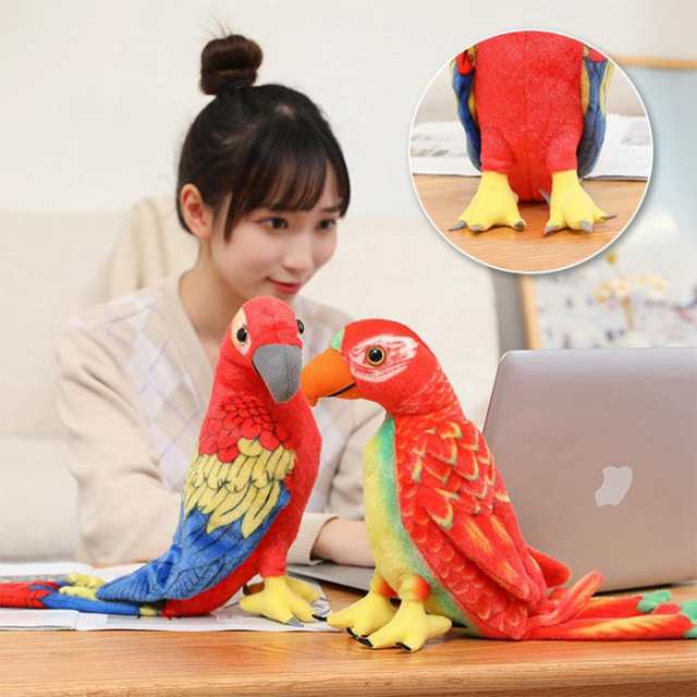 ぬいぐるみ インコ 鸚鵡 鳥 シミュレーション リアル オウム