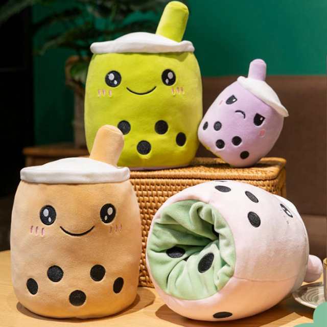 タピオカぬいぐるみ ミルクティー 抱き枕 クッション