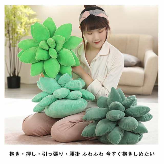 3D植物抱き枕　シミュレーション多肉植物枕　45cm　ぬいぐるみ植物クッション　かわいい多肉植物ぬいぐるみ、四季の装飾 インテリア 子供