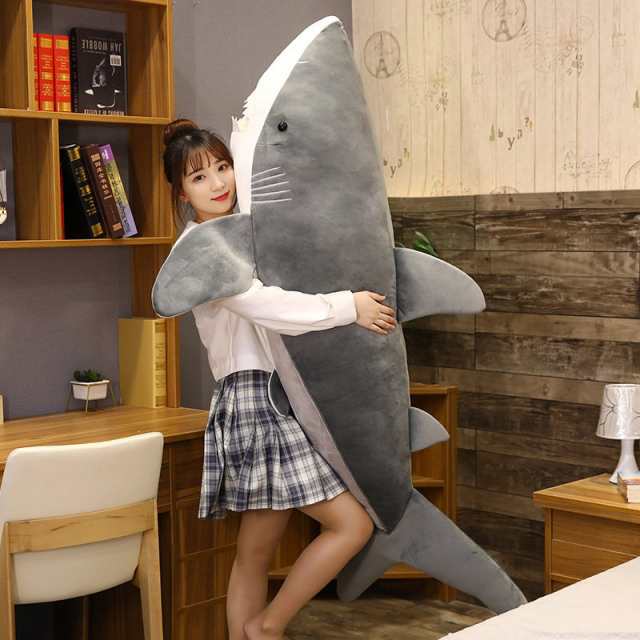 ぬいぐるみ 鮫 サメ BIG さめ 海洋動物 鮫抱き枕 大きい 160cm ふわふわ クッション 添い寝 お誕生日 クリスマス 子供 ギフトお祝い  プレ｜au PAY マーケット