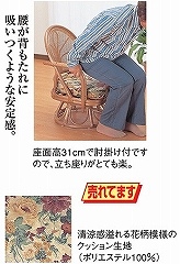 ラタンチェア 2脚組 籐 アームチェア クッション付 座面高31cm （ 椅子 イス アジアン ）_1