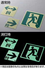 メーカー公式ショップ 避難口誘導 非常口マーク標識 高輝度蓄光タイプ 39ショップ 防災用品 送料無料 cm角 消防認定s級 安全 保護用品