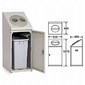 法人限定】 屋内用ゴミ箱 業務用 90L スチール製 トラッシュボックスB