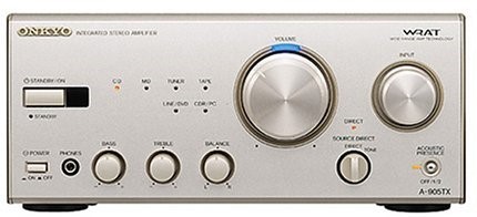 ONKYO INTEC205 プリメインアンプ 29W+29W(4Ω) シルバー A-905TX(S)（中古品）