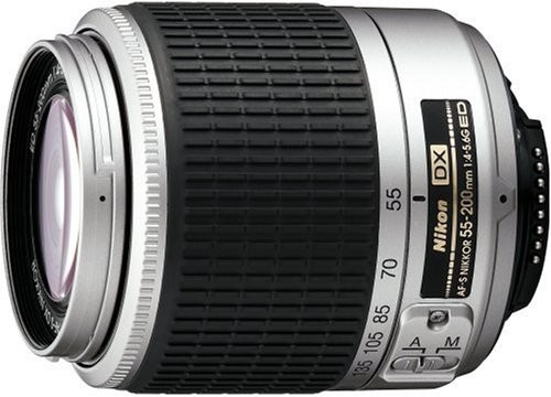 Nikon AF-S DX ズームニッコール ED 55-200mm F4-5.6G シルバー デジタル一（中古品）