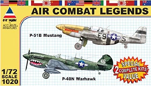 プラッツ 1/72 エアコンバットレジェンド P-51B&P-40N プラモデル AC1020（中古品）
