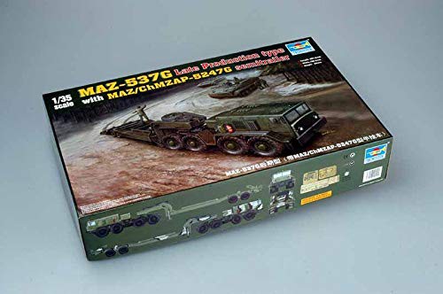 トランペッター 1/35 ソビエト軍 MAZ-537G トレーラー後期型 プラモデル（中古品）