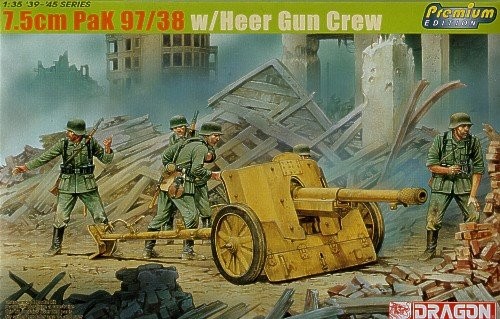 1/35　ＷＷII ドイツ7.5ｍｍ対戦車砲PaK97/38w/クルー （プレミアムエディ（中古品）
