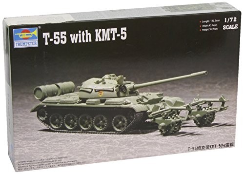 トランペッター 1/72 ソビエト軍 T-55 KMT-5 マインローラ プラモデル（中古品）の通販は 5,175円